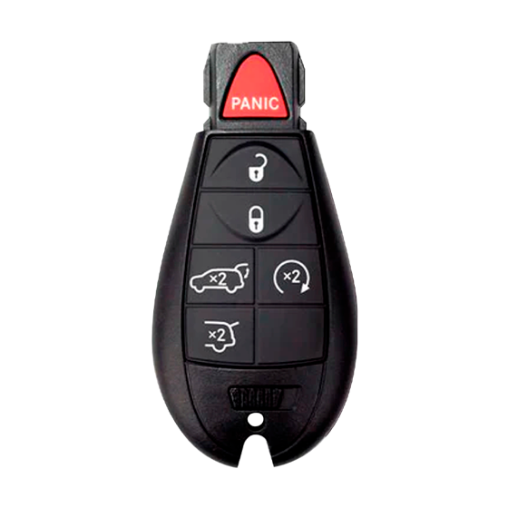 Metallo PREMIUM For  Chrysler-Dodge-Jeep 6-Button IYZ-C01C w/Hatch-Widows & Rmt Start Fobik Smart Keys Shells  (T)