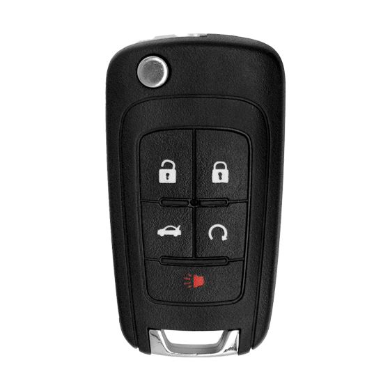For GM 2010-2019   5-Button OHT01060512  Non-PEPS  5924369 w/Trunk  & Rmt Start   Remote Flip Key  (S)