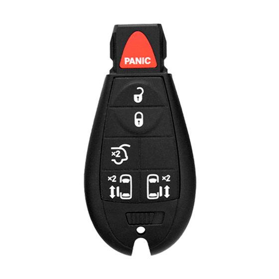 For Jeep-Volkswagen 2008-2013 6-Button IYZ-C01C (PN:68051666AB-AH)  w/Hatch-Rmt Start & Glass PEPS 2nd-Gen  Philips 46 433Mhz Fobik Smart Key