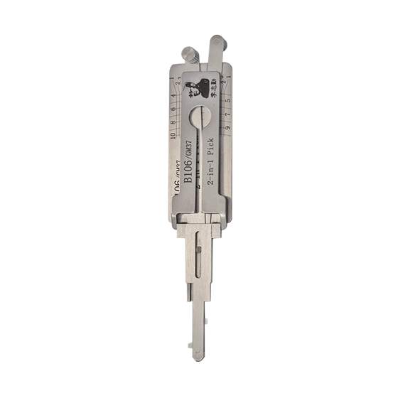 Original Lishi  Read Decoder  10-Cut  for  GM Z-Keyway B106-GM37  Non Warded  (Anti-Glare)   Dr/Bt