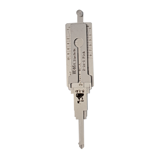 Original Lishi 2 in 1 for   Chevy-Pontiac-Opel  HU46 Ign/Dr/Bt