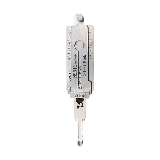 Original Lishi 2 in 1  8-Cut for  Nissan-Ford-Subaru  NSN11   Ign/Dr/Bt