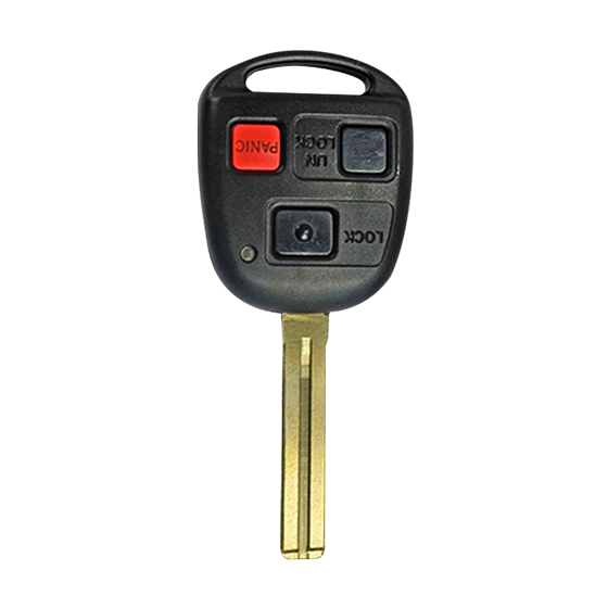 For Lexus 2004-2009  3-Button  HYQ12BBT (PN:89070-60090)  SHORT Blade  (4C-Chip) w/Panic Remote Head Key
