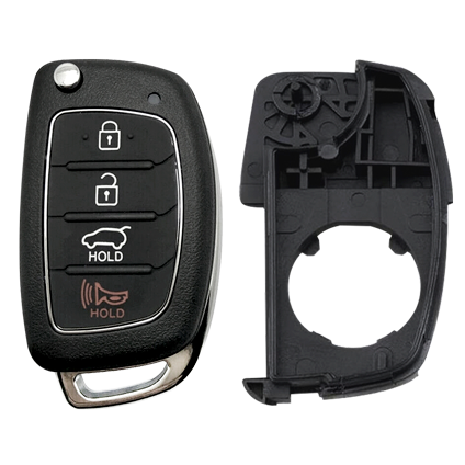 Metallo PREMIUM For Hyundai  (SUV's)  4-Button HYN14R Blade w/Trunk Flip key Shells   (T)
