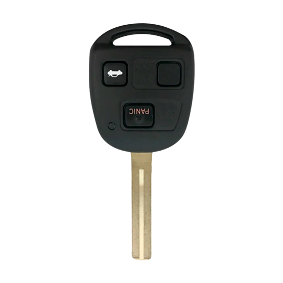 For Lexus  ES/GS/IS/LS   1998-2005   3-Button (Black)  HYQ1512V SHORT Blade   w/Trunk Button  (4C-Chip)    Remote Head Key   (S)