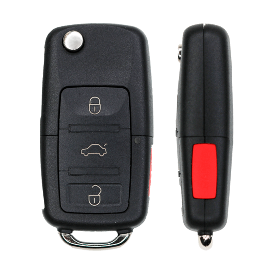 For Volkswagen 2011-2016 4-Button NBG010206T (PN:2011DJ3271)  PEPS     w/Trunk HU66 Blade Megamos 48 (Blank) 315Mhz Remote Head Key  (E,B)