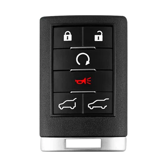 For GM Cadillac 2007-2014 6-Button OUC6000066 (PN:22756465-466) w/Hatch & Rmt Start 315Mhz Smart Key