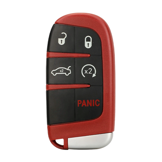 Metallo PREMIUM For  Chrysler-Dodge-Jeep 5-Button M3N40821302 w/Trunk & Rmt Start Smart Keys Shells  (T)