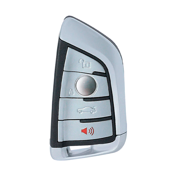 Metallo PREMIUM For  BMW  2019-2019  4-Button  NBGIDGNG1  (Crome) w/Hatch Smart Keys Shells   (T)