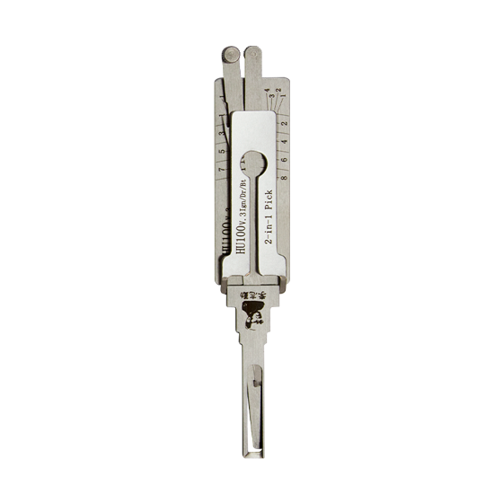 Original Lishi 2 in 1  8-Cut for  GM   HU100   V.3  Ign/Dr/Bt