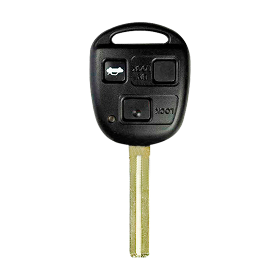 For Lexus ES330-LS430-SC430 2001-2011 3-Button HYQ1512V  (PN:89070-6080)   TOY48 SHORT Blade 4D-68 Chip 315Mhz Remote Head Key