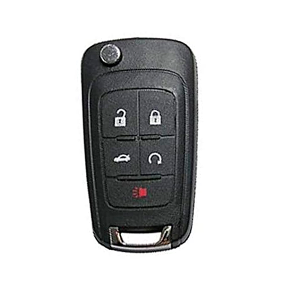 Strattec For Chevrolet  4-Button  OHT01060512   5921873 w/Trunk & Rmt Start  Remote Flip Key  PEPS  Chevy Logo