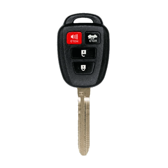 For Toyota Camry-Corolla  2014-2017 4-Button HYQ12BEL (PN:89070-02880) w/Trunk  H-Chip  TR47 Blade 315Mhz  Remote Flip Key