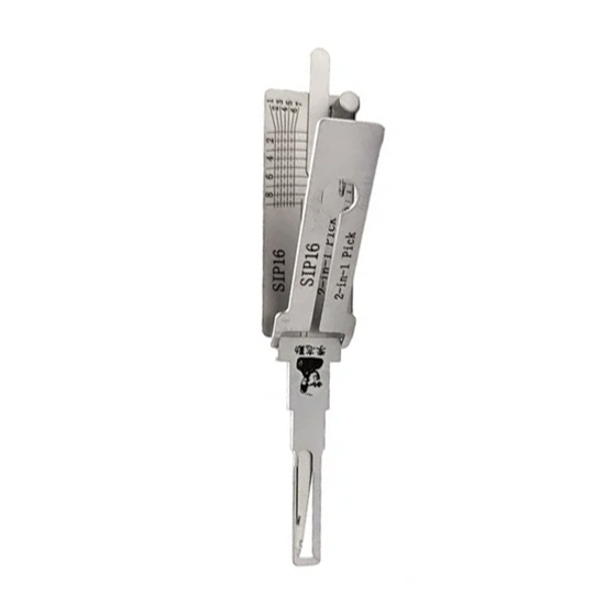 Original Lishi 2 in 1  9-Cut for  Fiat-Alfa Romeo-Maserati-Lancia SIP16    Ign/Dr  (Anti-Glare)