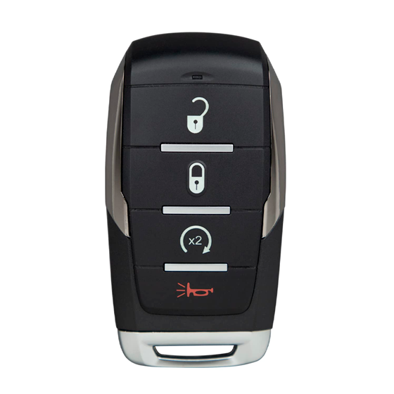 For Dodge RAM  1500 2019-2024  4-Button  OHT-4882056  w/Start  Smart  Key Shell  (E)