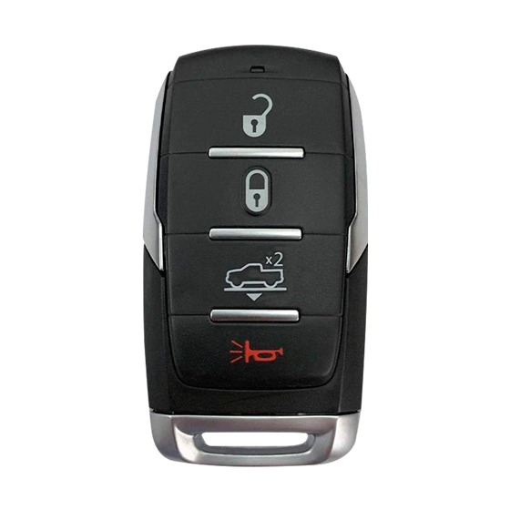 For Dodge RAM  1500 2019-2021  4-Button  OHT-4882056  w/Gate  Smart  Key Shell  (E).