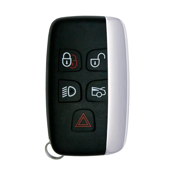 For Jaguar  2011-2020 5-Button KOBJTF10A (PN:5E0B40217) Black & Plate  w/Trunk  315Mhz Smart  Key Shell  (E)